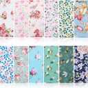 Tatuo Spring Flower Cotton Cloth Napkins Set of 24, 15 x 15 Inch Floral Dinner Napkins Soft Absorbent Washable for Family Cocktail Wedding Kitchen Dining Room Table Tea Party(Lovely Flowers)