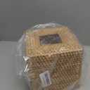 Rattan Tissue Box Cover Square, Hand Woven Wicker Tissue Holder, 5.5 x 5.5 X 5.7 inch, Natural