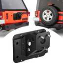 SUORTO Adjustable Spare Tire Carrier Compatible with 2007-2018 Jeep Wrangler JK JKU Unlimited 2/4 Doors Heavy Duty Spare Tire Holder Spare Wheel Carrier up to 40 inches Rack Mount Elevation