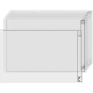 Gilprop 10 Sheets Architectural Vellum Paper 18" x 24" Drafting Vellum Tracing Sheets White Translucent Drafting Paper Rag with Border and Title Block for Drawing Sketching Architecture Building