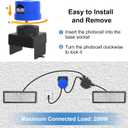 Kekeou Dusk to Dawn Sensor, photocell Sensor for Outdoor Lights Photoelectric Switch & Always-on,Timer, 15m Remote, 120-277V, up to 200W Load, Surge Protection, Tool-Free Wiring