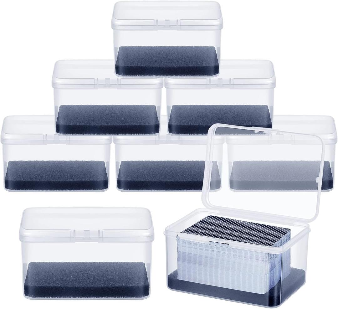 PerKoop 8 Pcs Plastic Card Case Boxes for 112 Pcs Game Cards Clear Plastic Playing Card Holder Standard Playing Box Holder Organizer for Travel Game, 4. 7 x 3. 3 x 2. 5 Inch, Cards Not Included