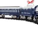 Lionel Battery-Operated Silver Bells Express Toy Train Set with Locomotive, Train Cars, Track & Remote with Authentic Train Sounds, & Lights for Kids 4+