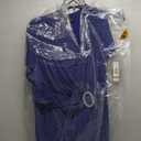 R&M Richards Women's Elegant Draped Wrap Waist Midi Dress W/Chiffon Capelet Sleeves & Side Slit 16W