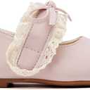 BMCiTYBM Toddler Girls Dress Walking Shoes Knitting Mary Jane Flats Ballet Party (3-pink)