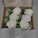 Meldel Ivory Rose Boutonniere for Men,Set of 6,Groom and Best Man Boutonnieres with Artificial Flower,for Wedding Ceremony Anniversary, Formal Dinner Party, Fall Vintage Rustic Marriage Prom