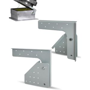 11.8" × 9.8" Exhaust Fan Hinges for Restaurant Canopy Hood, Heavy-Duty L Commercial Exhaust Fan Hinge Kit, Used on Fans with Wheels Larger than 20" or Fans with Bases of 33” or Larger