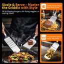 16 Inch Grilling Accessories Set, Heavy Duty Stainless Steel BBQ Accessories Tools and Grill Accessories for Outdoor Grill with Spatula, Fork, & Tongs - Grilling Gifts for Men Women Father