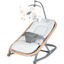 Orzbow 2-in-1 Baby Bouncer, Portable Bouncer Seat for Infant to Toddler with Removable Cushion, Angle Adjustable, 0-9 Months Up to 21lbs, Ergonomic Design, Classic Gray