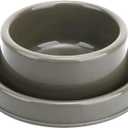 Ants Away Dog Bowl Cat Puppy Food Bowls Round No Spill Eating Feeder for Small Animals Brown, Small