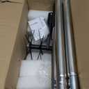 66in Rotary Cultivator with Tempered Spring Steel Tines and Adjustable Stainless Steel Handle Manual Garden Tiller Tool for Loosening Soil Mixing Fertilizer