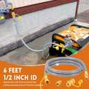 GasSaf 6 FT 1/2" ID Natural Gas Hose with Quick Connect Fitting, Natural Gas Conversion Kit for Gas Grill, Generator, Patio Heater and More - CSA Certified
