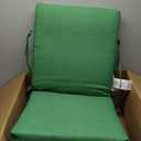 Arden Outdoor Midback Chair Cushion, 18 x 16.5, Rain-Proof, Fade Resistant 16.5 x 18, Moss Green Leala, Pack of 2