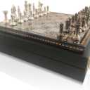 Collectible Premium Metal Brass Chess Board Game Set Brass Chess Pieces Men with Free Complimentary Box