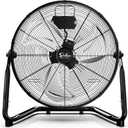 Simple Deluxe 20 Inch 3-Speed High Velocity Heavy Duty Metal Industrial Floor Fan for Warehouse, Workshop, Factory and Basement, Black, 1 Pack
