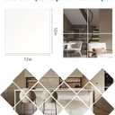Shatterproof Acrylic Mirror Tiles, 12 Pack 12x12 Inch Self-Adhesive Full Body Wall Mirrors for Bedroom, Home Gym, Bathroom & Living Room, Unbreakable Flexible Mirror Sheets