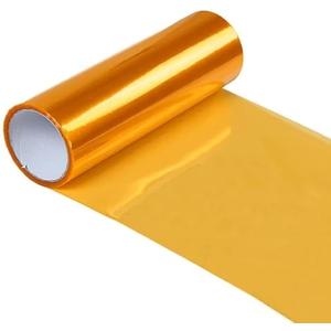 DIYAH 12 X 48 Inches Self Adhesive Headlight, Tail Lights, Fog Lights Tint Vinyl Film (Orange)