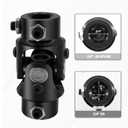 3/4"-36 Spline X 3/4" DD Black Single Steering Shaft Universal U-Joint