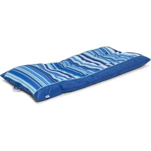 Big Joe Kona No Inflation Needed Pool Lounger with Headrest, Blurred Blue Double Sided Mesh, 5.5ft Big