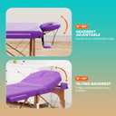 BestMassage Massage Bed Portable Massage Table 77" L 28" W Lash Bed Height Adjustable 3 Folding PU Leather with Oxford Bag for Spa Footmassage Facial CareSpa Tattoo
