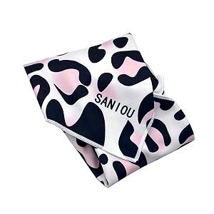 Magic Self-Adhesive Cosmetic Makeup Storage Bag for Travelling, Protectable Travelling Organizer, Easy-Packing Cosmetic Bag Magic Patch Cloth, Camera Lens Protection Wrap, Camera Bag, (Pink Leopard)