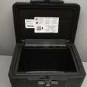 SentrySafe Black Fireproof Document Box with Key Lock, Safe Secures Files and Documents for Home or Office, 0.61 Cubic Feet, 13.6 x 15.3 x 12.1 inches, 1170