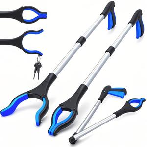 2025 New 2-Pack Grabber Tool, 32" Long Reacher Grabber Pickup Tool with Magnetic Tip, Trash Picker for Elderly Grab It Reaching Tool, Garbage Picker Upper, Litter Pick Up Grab (Blue)