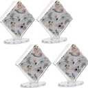 4 Pack Clear Acrylic Napkin Holder, 7 x 4.9 Inch Cocktail Napkin Dispenser for Kitchen, Bar, Restaurant, and Table Decor