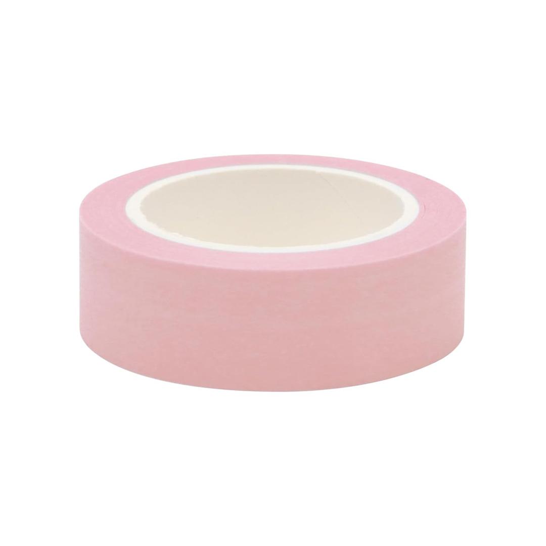 NatSumeBasics Pastel Washi Tape Solid Pink Washi Tapes 0.6" x32 Ft. Decorative Craft Masking Self-Adhesive Tapes for Packaging Decor (Pink)