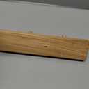Wall Mounted Coat Rack 24 inches, Hickory Wood Wall Coat Hooks with 6 Hooks, Wooden Coat Hanger for Hanging Clothes Robes Towels Hats, Natural