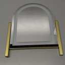 FENNIO Vanity Mirror with Lights, 12" x 16" Lighted Makeup Mirror with Smart Touch Control, 3 Color Modes & Brightness Adjustable, LED Makeup Mirror with 10X Magnification, Square Gold