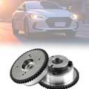 KELOKE 2Pcs Intake & Exhaust VVT Timing Camshaft Gear Sprocket Compatible with 2011-2014 Hyundai Elantra & 2012-2016 Kia Soul 2.0L Forte Koup 1.8L L4 Engine Replace# 24370-2E000 24350-2E001