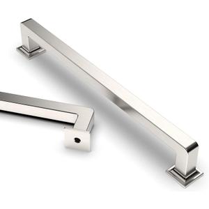 Asidrama 10 Pack 6.3 Inch(160mm) Brushed Satin Nickel Kitchen Cabinet Handles, Cabinet Pulls Kitchen Cabinet Hardware Cupboard Handles Drawer Pulls