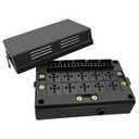 Universal 12V Fuse Relay Box, with 15 Slots ATC/ATO Fuse Slots & 10 Relay Slots for 4 or 5 Pin Relays, Relay and Fuse Box for Automotive Car Truck Marine Boat (Only Box & Terminals)