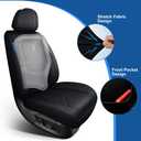 DISUTOGO Ford F150 Seat Covers Custom Fit for Ford F150 2009-2025 2026 and F250 F350 F450 2017-2025 2026 -Airbag Compatible, Pure Black Waterproof Faux Leather Car Seat Cover(110-Black/Front only)