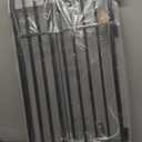 Metal Freestanding Dog Gates with Door for Outdoor Indoor,40'' Extra Wide 36'' Tall Free Standing Dog Gate for Doorways,Large Openings,Deck,Yard,Porch,Foldable Safety Pet Fence(Black,2 Panels)