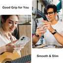 BITOBE Designed for iPhone 16 Case Silver Butterfly Design, Slim Shiny Glitter Shockproof Bumper Compatible with Magsafe Charging with Camera Protection for Women Girls Men 6.1"-Silver