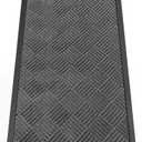 Indoor Outdoor Door Mat, 6x 2' Doormat for Entryway, Rubber Backing Non Slip Front Door Mat Outside Entrance, Super Absorbent Commercial Floor Mat for Home Office, Gray Diamond