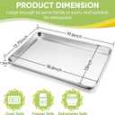 TeamFar Stainless Steel Baking Sheet, 20’’ x 14’’ Large Baking Sheet Pan Bakeware Set Cookie Sheets for Baking, Roasting, Cooking, Non Toxic, Mirror Finish & Dishwasher Safe
