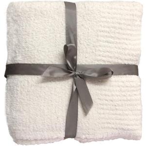 JOOJA Knit Throw Blanket Super Soft Warm Blanket for Couch Lightweight Fluffy Blanket for Bed Sofa 60x80 Inches Cream