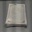 HAUTOCO 50 Packs Certificate Holders, Cream Color Diploma Folders Certificate Covers with Gold Foil Border for Letter Size 8.5x11 Cardstock, Award, Document, Graduation