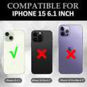 Compatible for iPhone 15 Case with Bling Camera Lens Protector Cute Fashion Luruxy Black Snake 3D Pattern Slim Shockproof iPhone 15 Case for Women Girls Men Boys