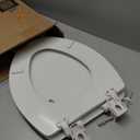 Bemis 1500EC Durable Wooden Toilet Seat, Easy Clean Hinges, Made in USA, Elongated, White