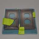 Henne Bery Sunken Pearls Heavy Duty Decorative Wall Plate Switch Plate Outlet Cover (Single Duplex, 2 Pack, Heirloom Silver)