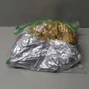 Jetec 3 Pcs 17" Christmas Inflatable Ball Ornament with Glitter Cloth Cover, Large PVC Xmas Blow Up Ornaments Holiday Blow Ball for Yard Outdoor Lawn Porch Decorations (Gold, Silver, White)