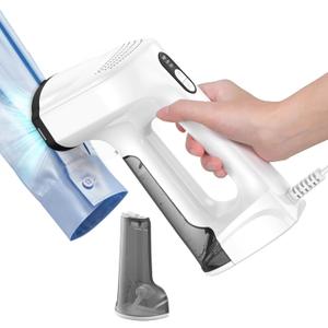 Sweepulire Vacuum Steamer for Clothes, Dual Water Tank 320ml (160ml x2), 3500Pa Suction Handheld Clothes Steamer, 3 Modes, LED Display, Steaming & Ironing 2 In 1Steamers for Clothes (110-120V)