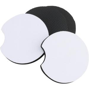 Sublimation Blank Car Coasters, Round Circular Opening Blank Sublimation Coasters, Heat Transfer Blank Sublimation Cup Coasters for DIY Craft Printing Thermal Sublimation