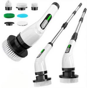Electric Spin Scrubber for Cleaning Bathroom: Cordless Power Shower Scrubber - Electric Cleaning Brush for Tile Tub (Black&white)