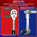 15pc Crowfoot Wrench Set 1/2 & 3/8 Drive Tool, Metric Crows Foot Wrench Kit 8mm-24mm