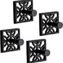 Autumn Alley Black Bathroom Towel Hook Robe Hook Wall Mounted - Wall Hooks for Towel, Robe, Coat, and Door Hooks for Bathroom Rustproof Modern Unique Style, 4 Pack